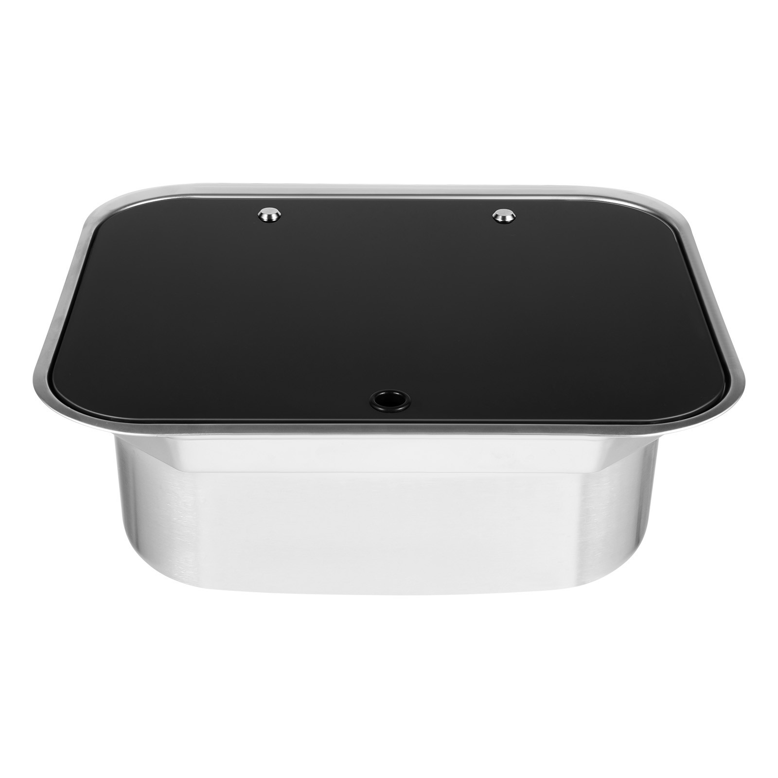 Stainless Steel RV Camper Caravan Trailer Sink Hand Wash Basin W/ Lid & Faucet