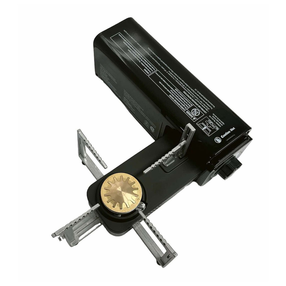 Black Portable Folding Single Burner Butane Stove 7250BTU Foldable Camping Stove