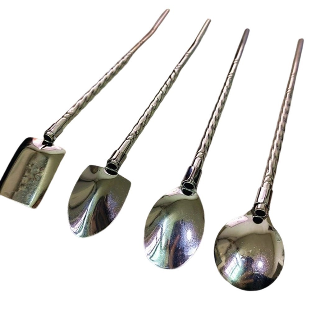 21.5×2.8cm Stainless Steel Shovel Spoon Ideal for Fruit Tea and Dessert Use