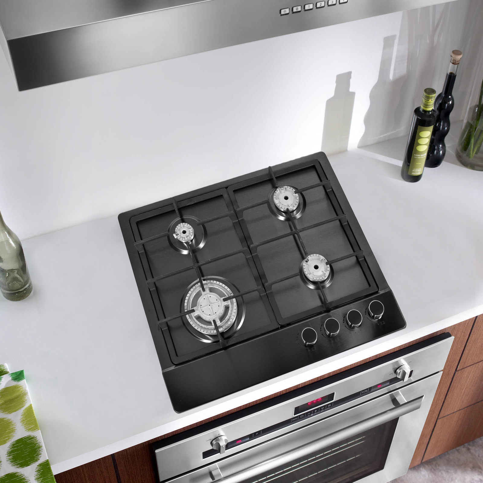 Gas Cooktop Stove Top 4 Burners NG/LPG Built-in Kitchen Gas Stove