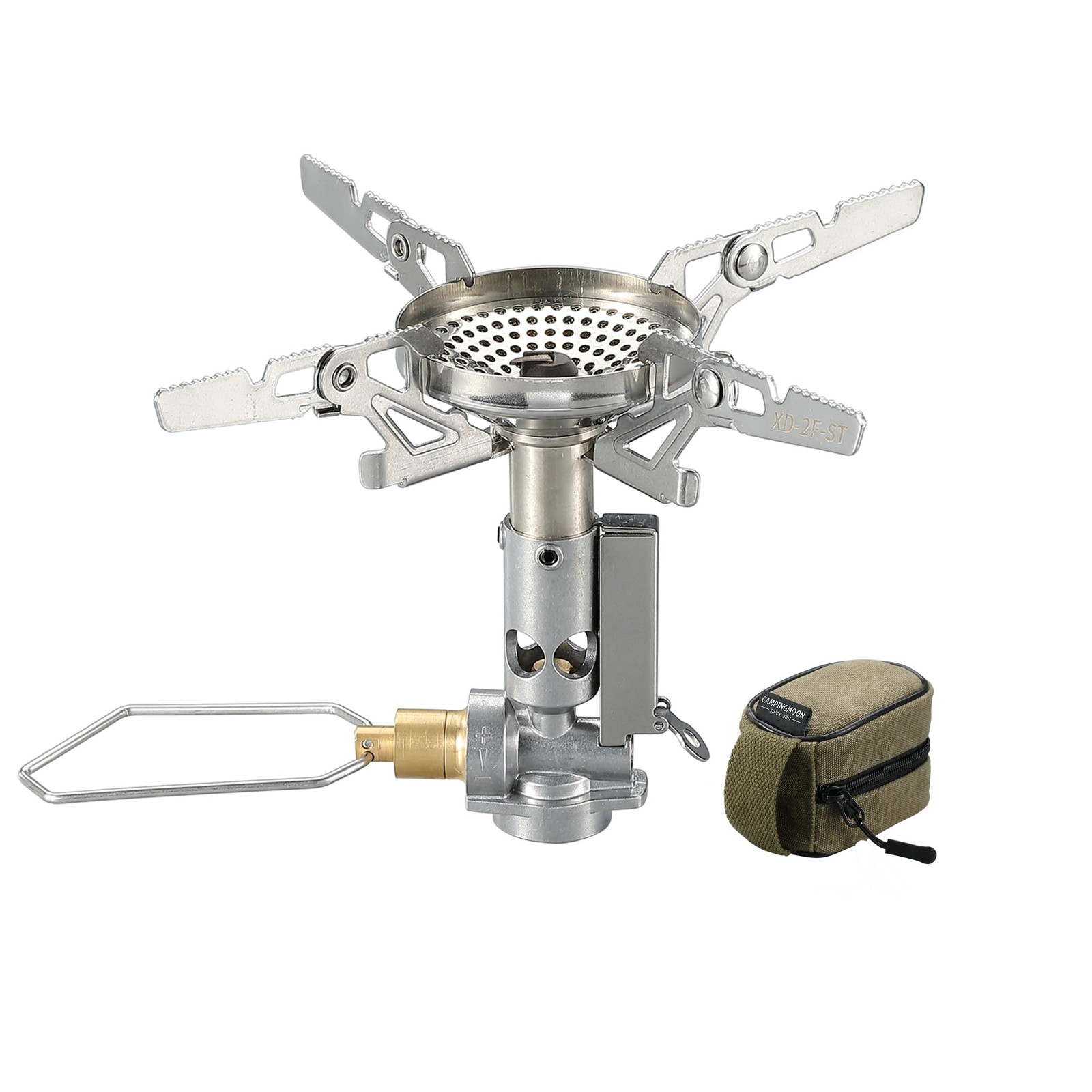 CAMPINGMOON Canister Top Stove Portable Compact Foldable w/Micro Regulator w/…