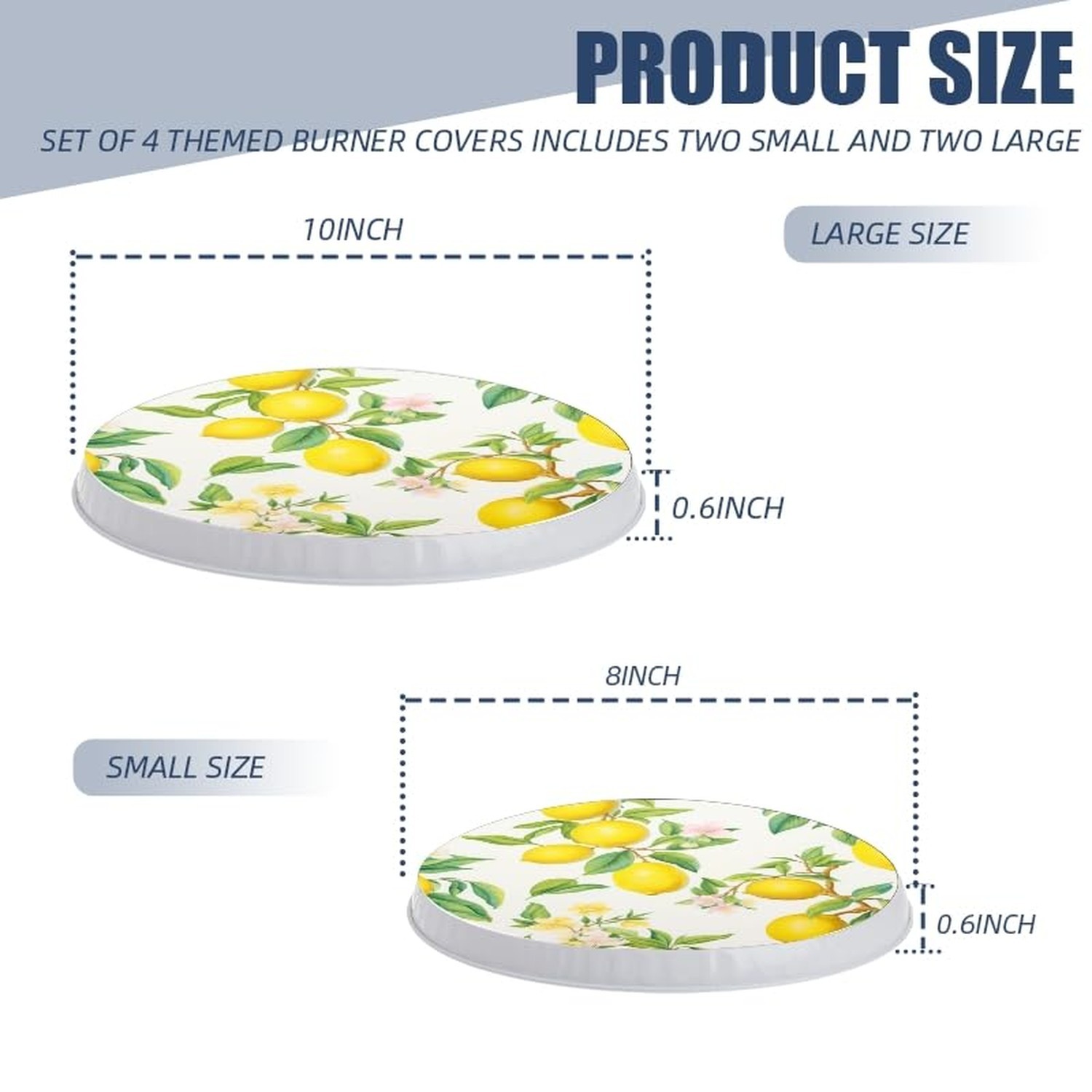 Gas Stove Burner Covers,Set of 4,Covers for Electric Stovetop Kitchen,8 Inche…
