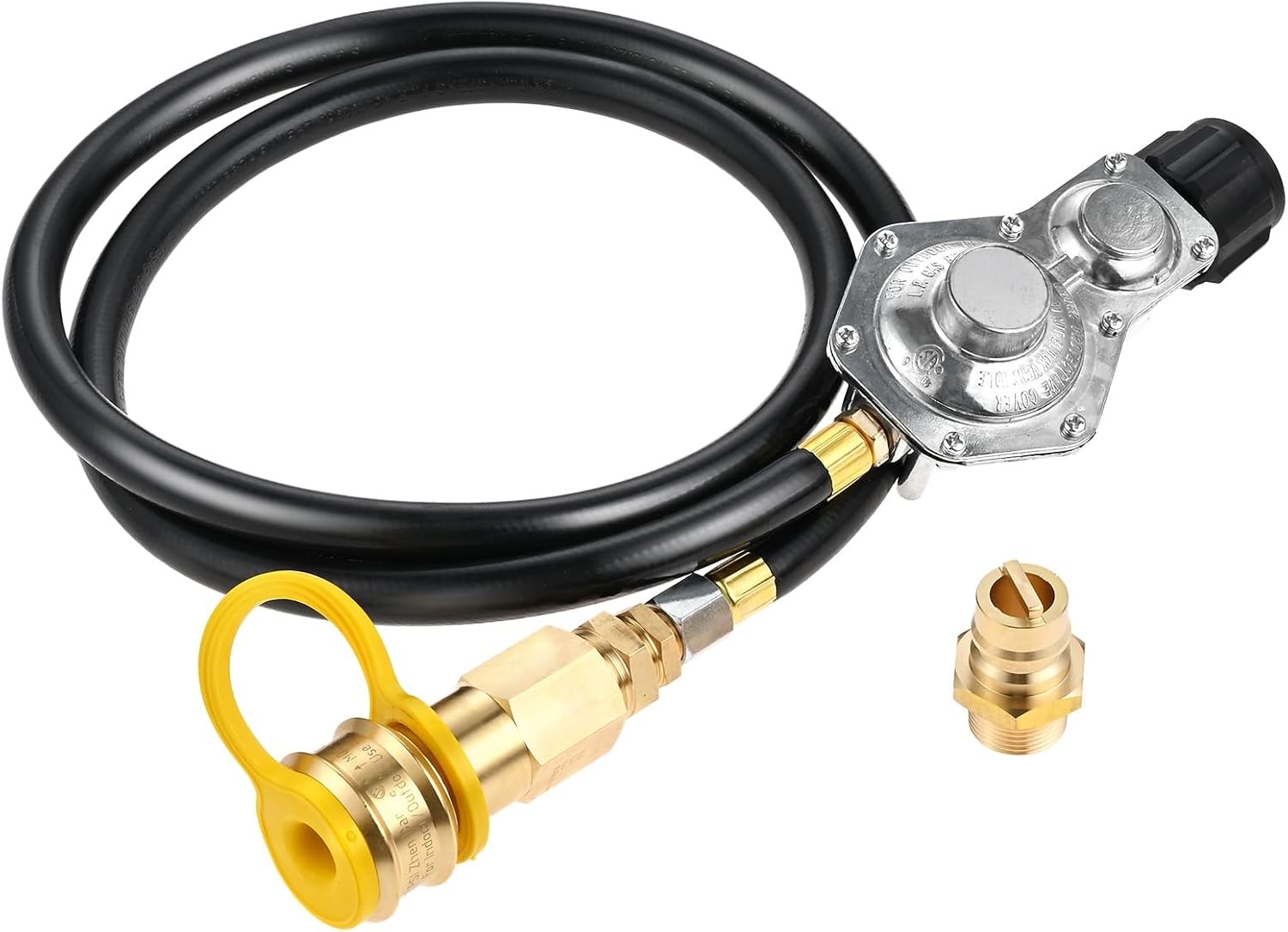 Two Stage Propane Regulator with 5FT Hose for QCC1/Type1 Tank, 3/4″…