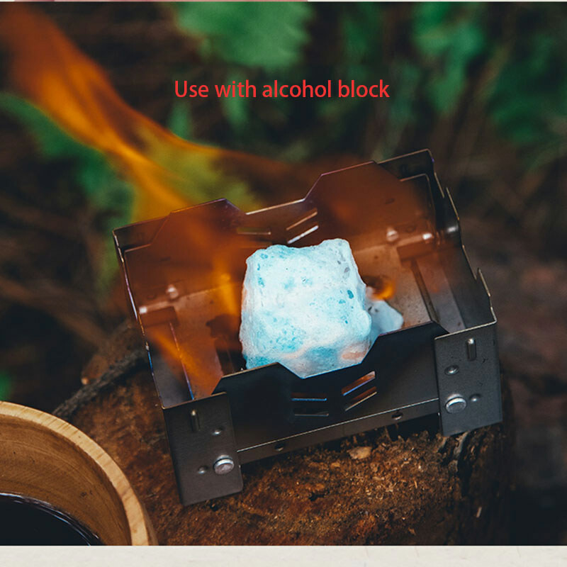Peninsula Pure Titanium Solid Alcohol Furnace Small Stove Camping Folding Stove