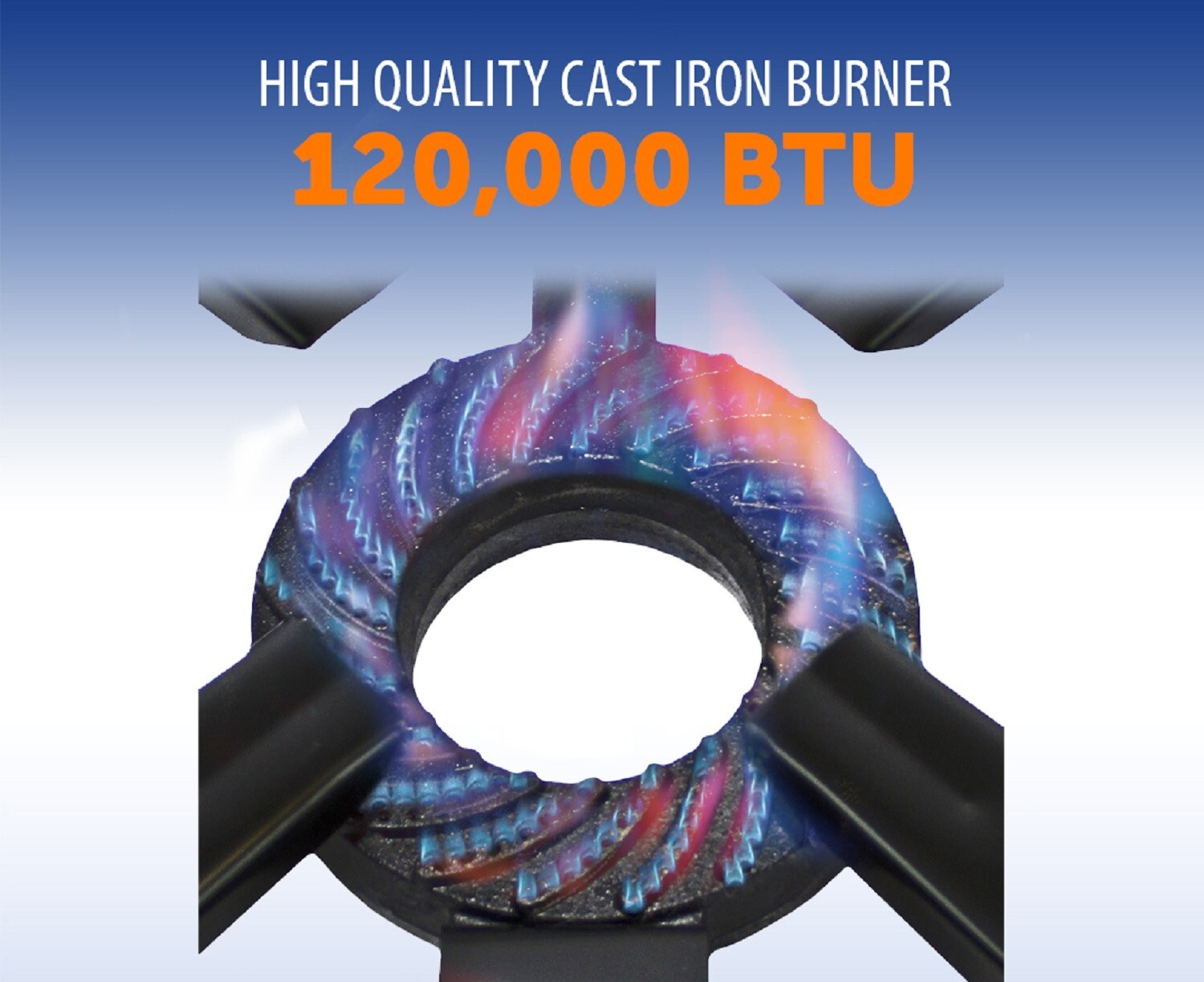 120,000 BTU, 0-20 PSI, Turkey Fryer Single Propane Burner Outdoor Cooker
