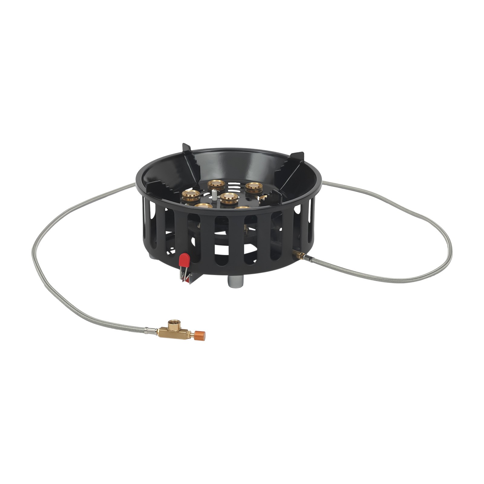 72000 BTU Camping Stove Portable Outdoor Burner With 2 Adapters & Storage Bag