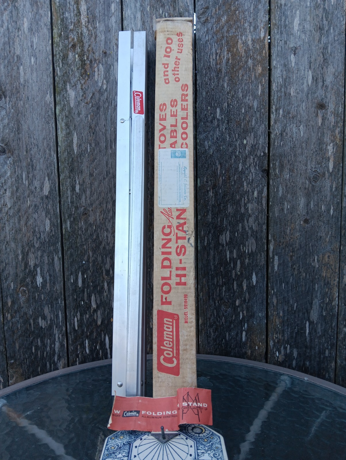 New Coleman Folding Aluminum Hi-Stand Box Papers #591B499 Nice1 USA 🇺🇸