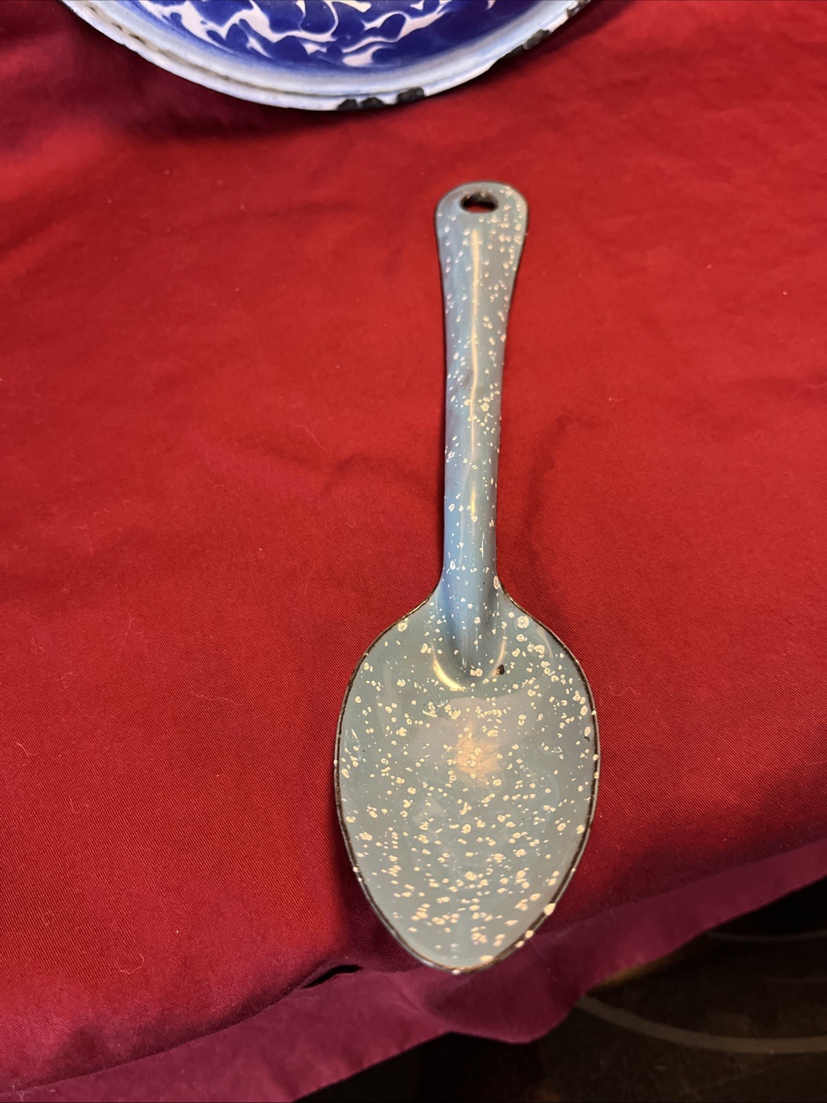 Enamel Camping Plate Serving Spoons & Crow Canyon Spoons Mixed Lot of 6 GUC