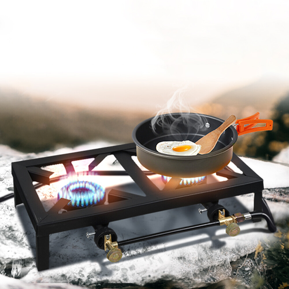 Portable Camping Stoves 1/2/3 Burner Iron Propane Gas LPG Outdoor BBQ Cooker