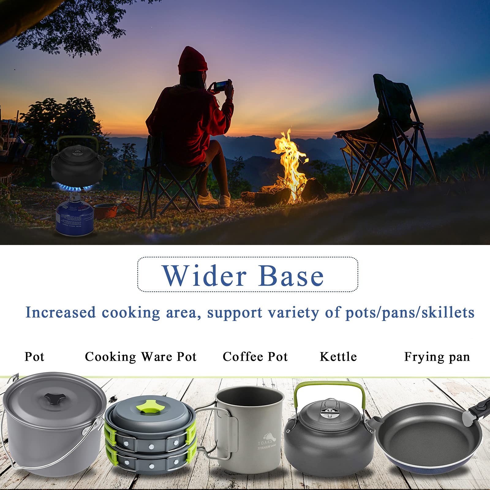 Camping Stove with Butane Adapter – Lightweight Backpacking Stove for Hiking …
