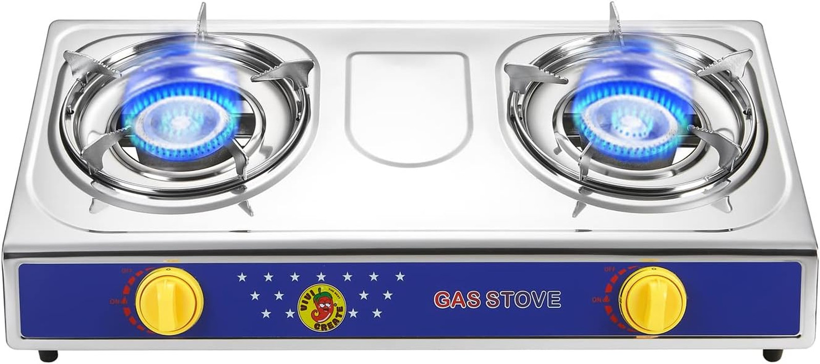 2 Burner Propane Stove, [20000 BTU] Portable Camping Gas Cooktop with Auto Ignit