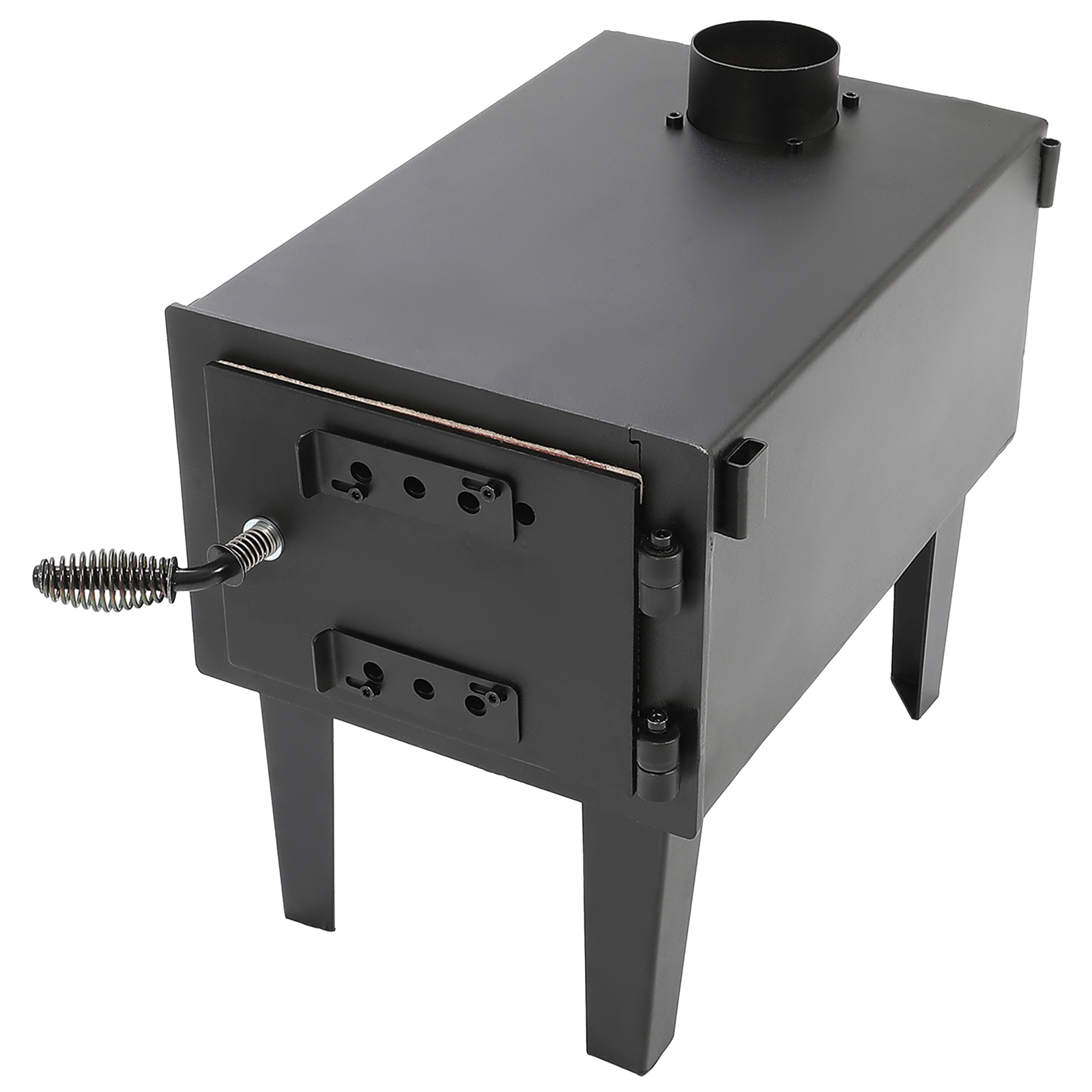 Steel Outdoor Wood Burning Stove for Cooking Hiking with Chimney Pipe Portable
