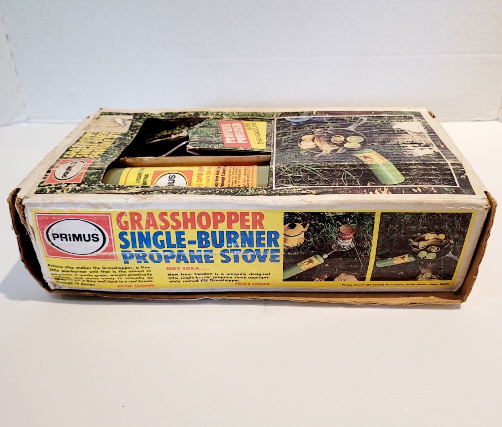 VTG PRIMUS PROPANE STOVE-SINGLE BURNER GRASSHOPPER–IN BOX-MADE IN SWEDEN