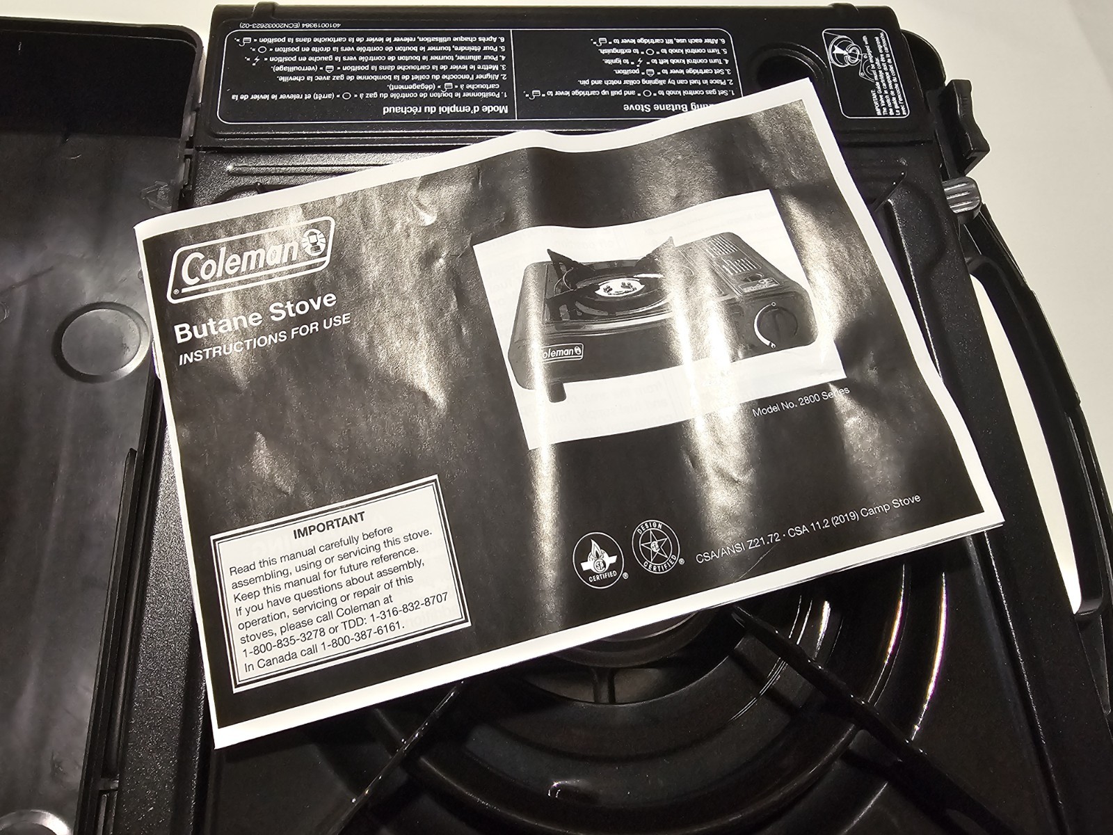 NEW Coleman Model 2800 1-Burner Butane Stove