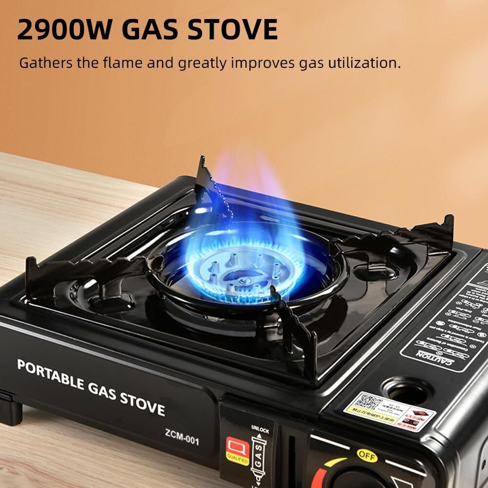 3000W Camping Stove Propane&Butane Windproof Fire Dual Fuel Brass Cooking Burner
