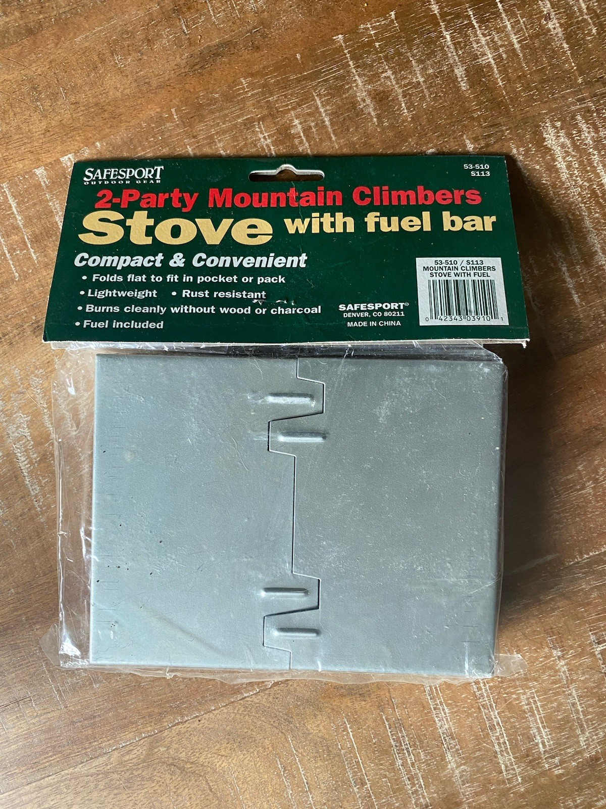 Safesport 2-Party Mountain Climbers Stove With Fuel Bar -S113