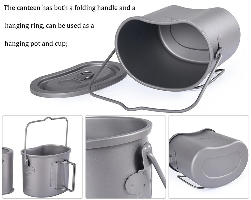 Titanium Cookware Set Portable Wood Stove Outdoor Stove Cooking Picnic Camping