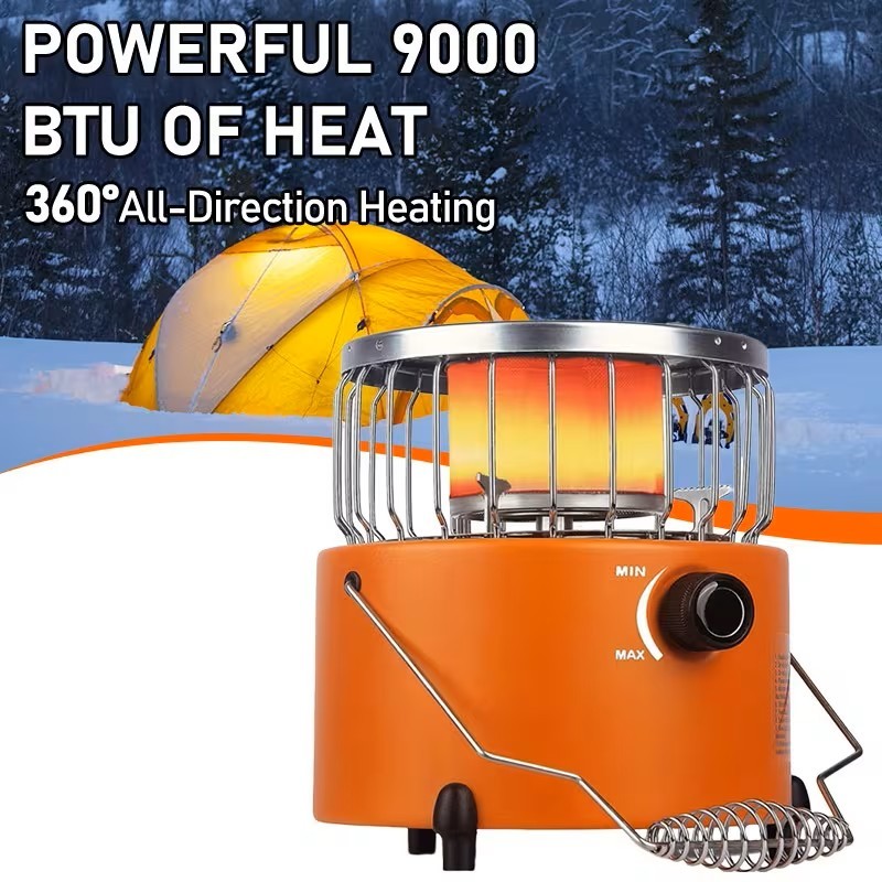 9000 BTU Gas PipePortable Propane Heater Stove Indoor Outdoor Camping Gas Stove
