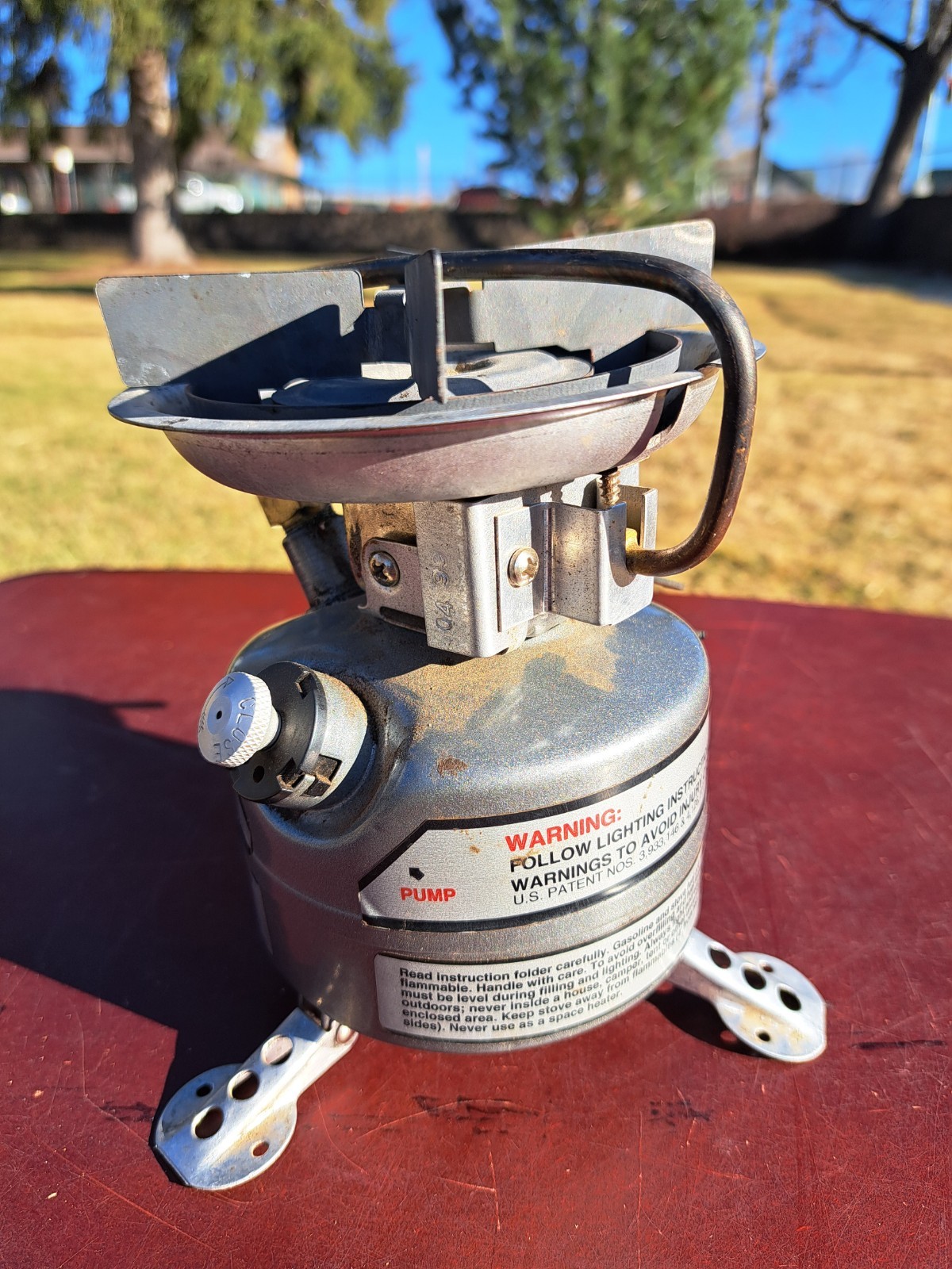 Vintage Coleman Peak 1 Feather 442 Dual Fuel Hiking Camping Stove USA