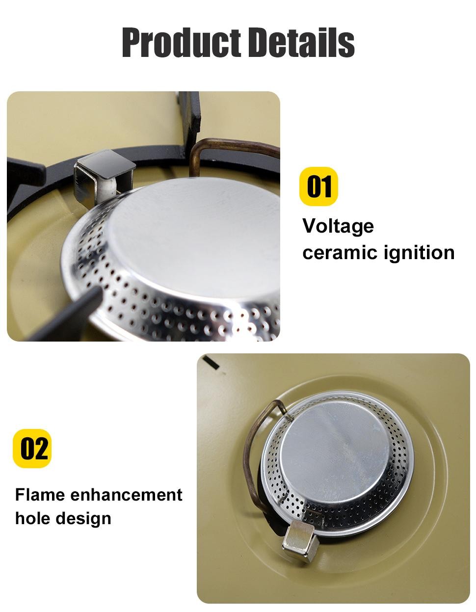 Igt Gas Stove Burner 4000w Portable Stainless Steel Outdoor Camping Table Heater