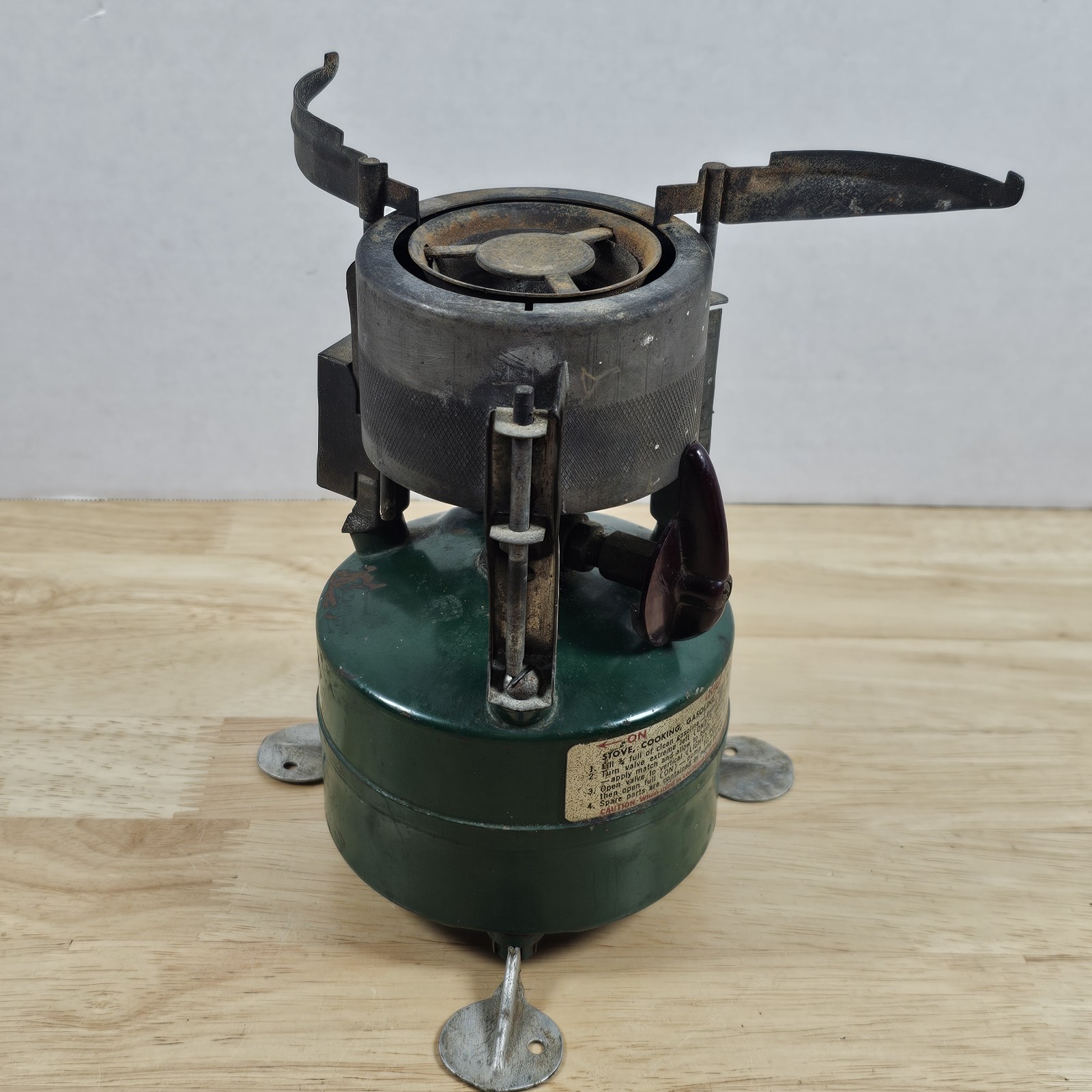 Vtg US Military Rogers Akron Ohio 1951 Single Burner Camp Stove M-1950 Untested