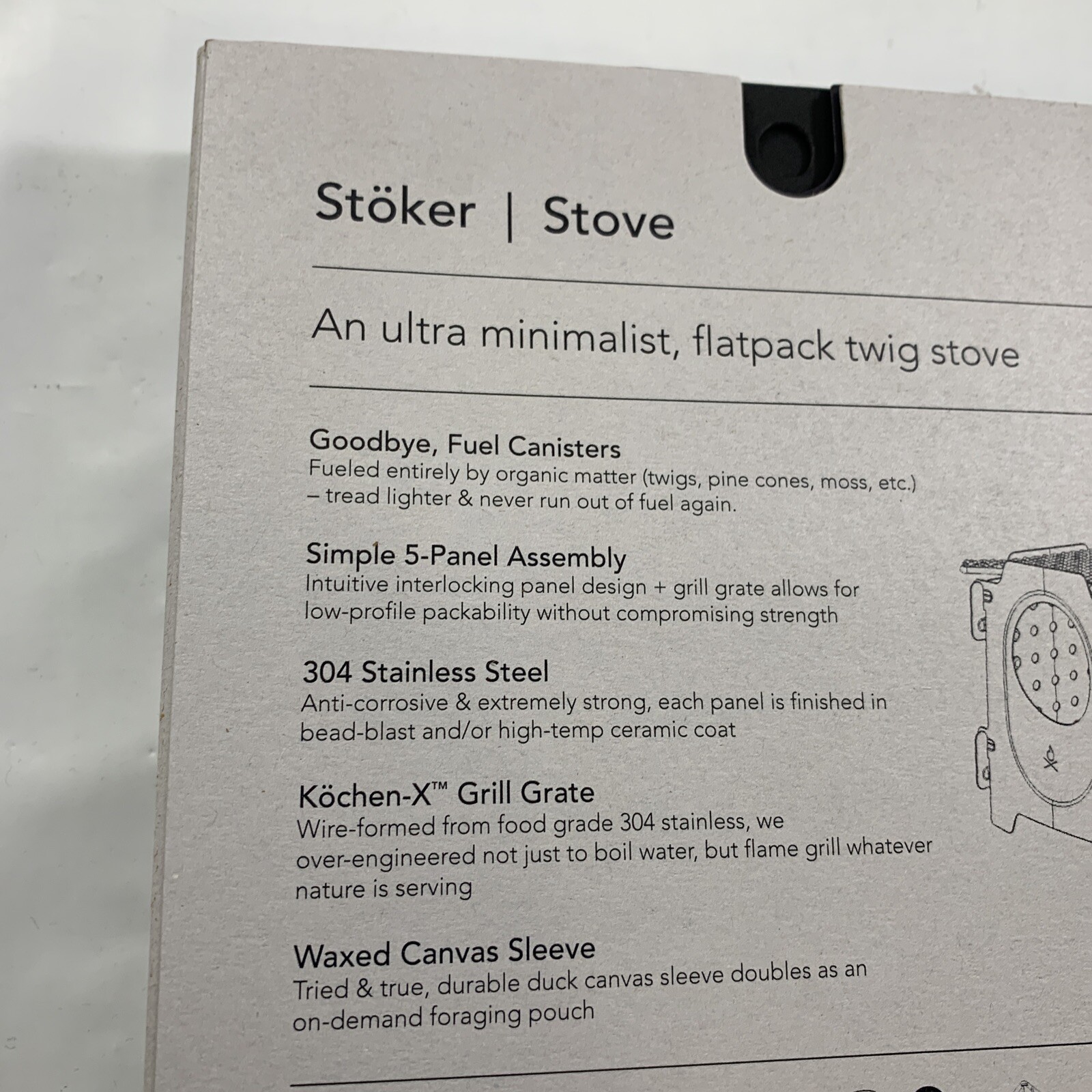 überleben Stöker Wood Burning Camp Stove – Stainless Steel Portable