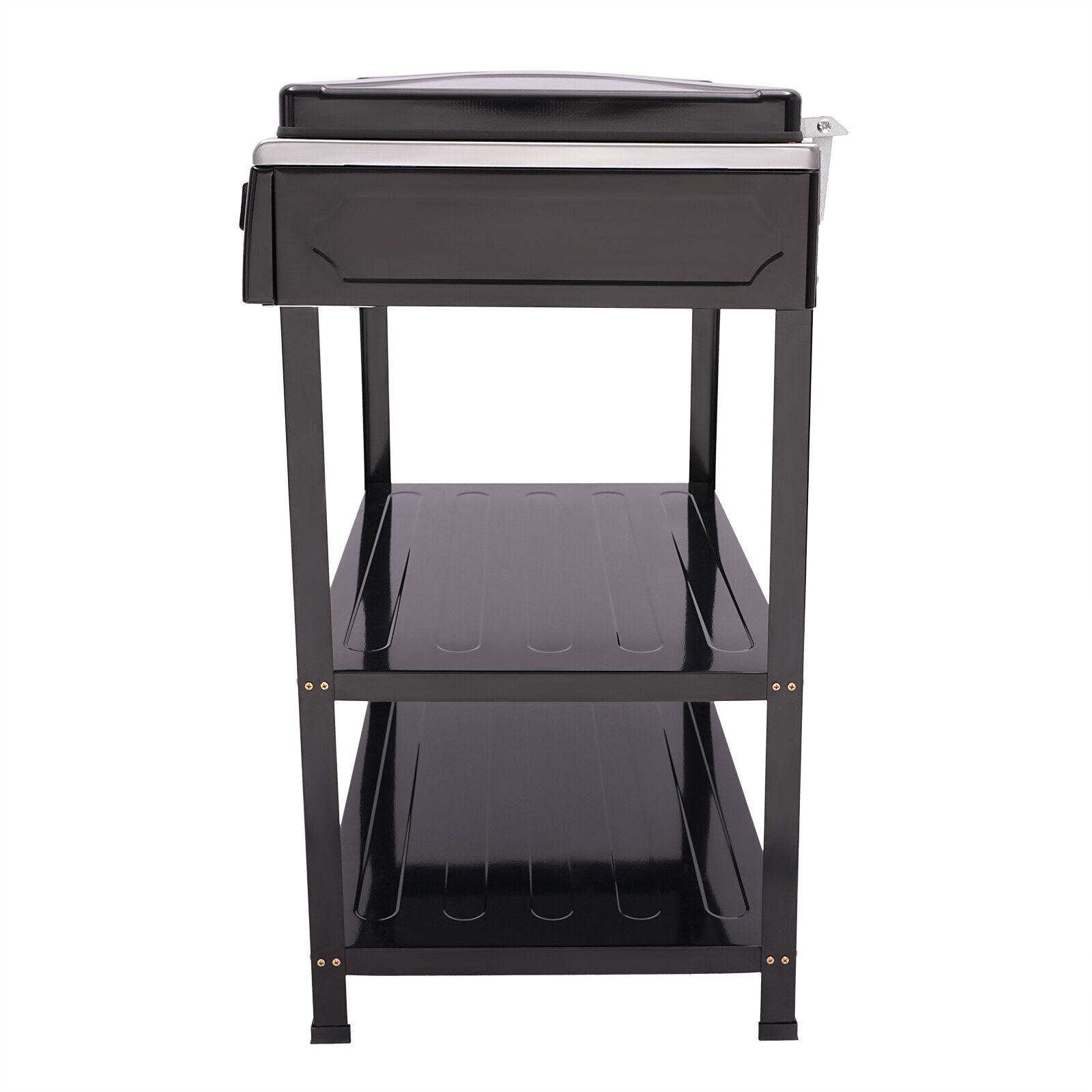 Outdoor Cooking Natural Gas Stove 5-Burners W/ Storage Rack For Camping/Kitchen