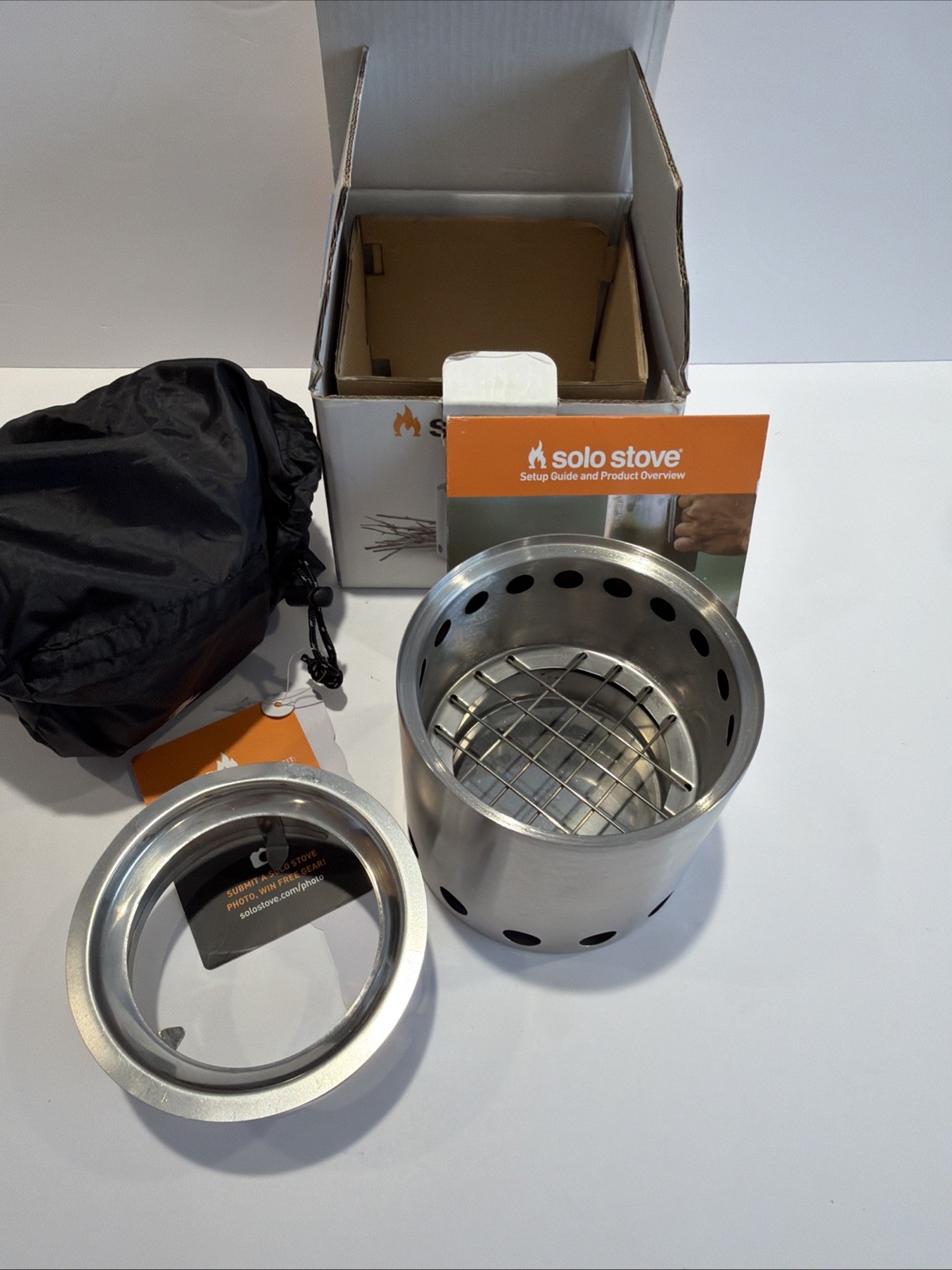 Solo Stove Lite Wood Burning Steel Stove Low Smoke Backpacking Camping New NIB