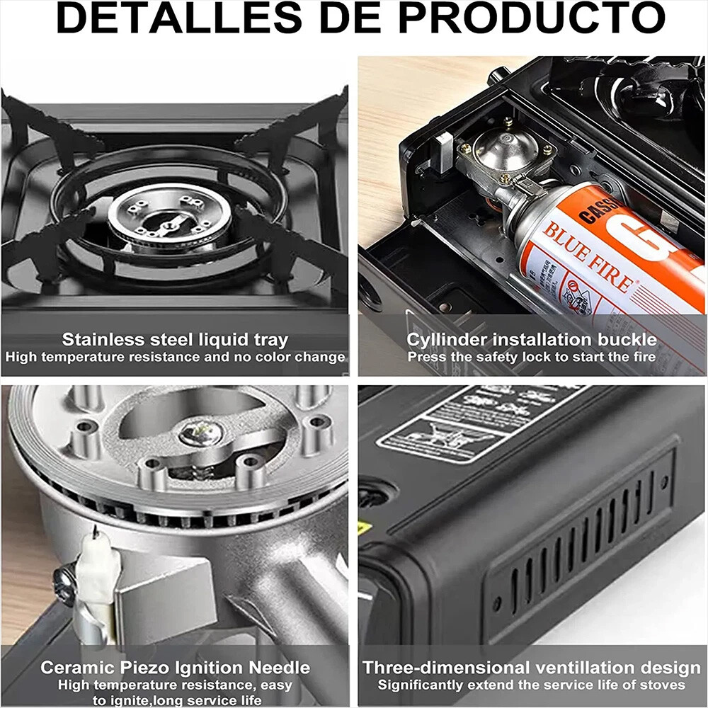 3500W Camping Stove Propane&Butane Windproof Fire Dual Fuel Brass Cooking Burner
