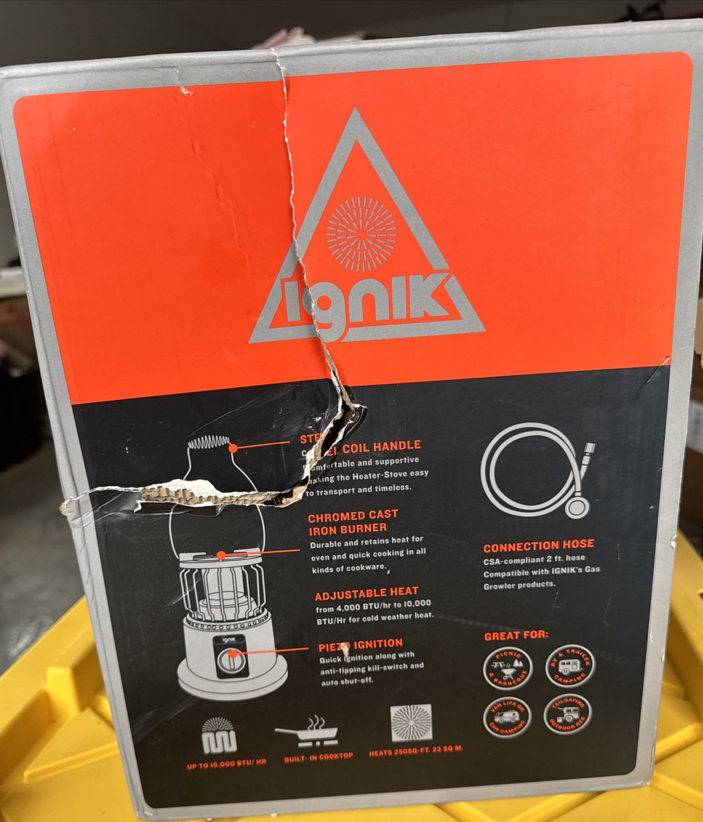 Ignik Outdoors IGPRO-00319 2-in-1 Propane Heater Stove. Read