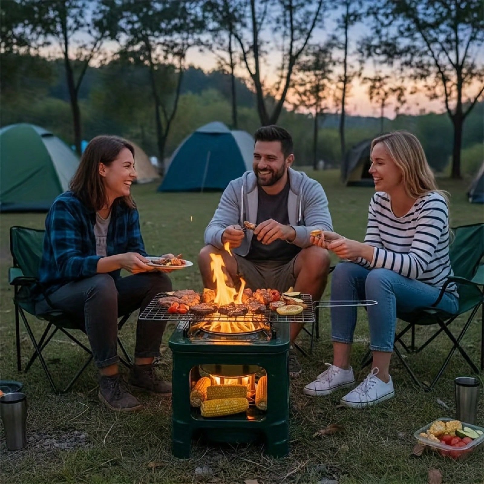 This 16-Burner Stove Is A Outdoor Heating And Cooking Suitable For 2-3 People