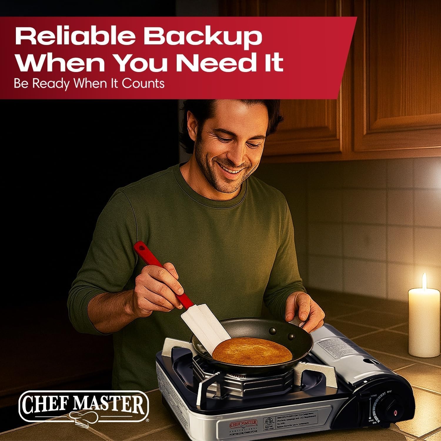 Chef-Master 10,000 BTU Butane Countertop Stove with Carry Case for Outdoors