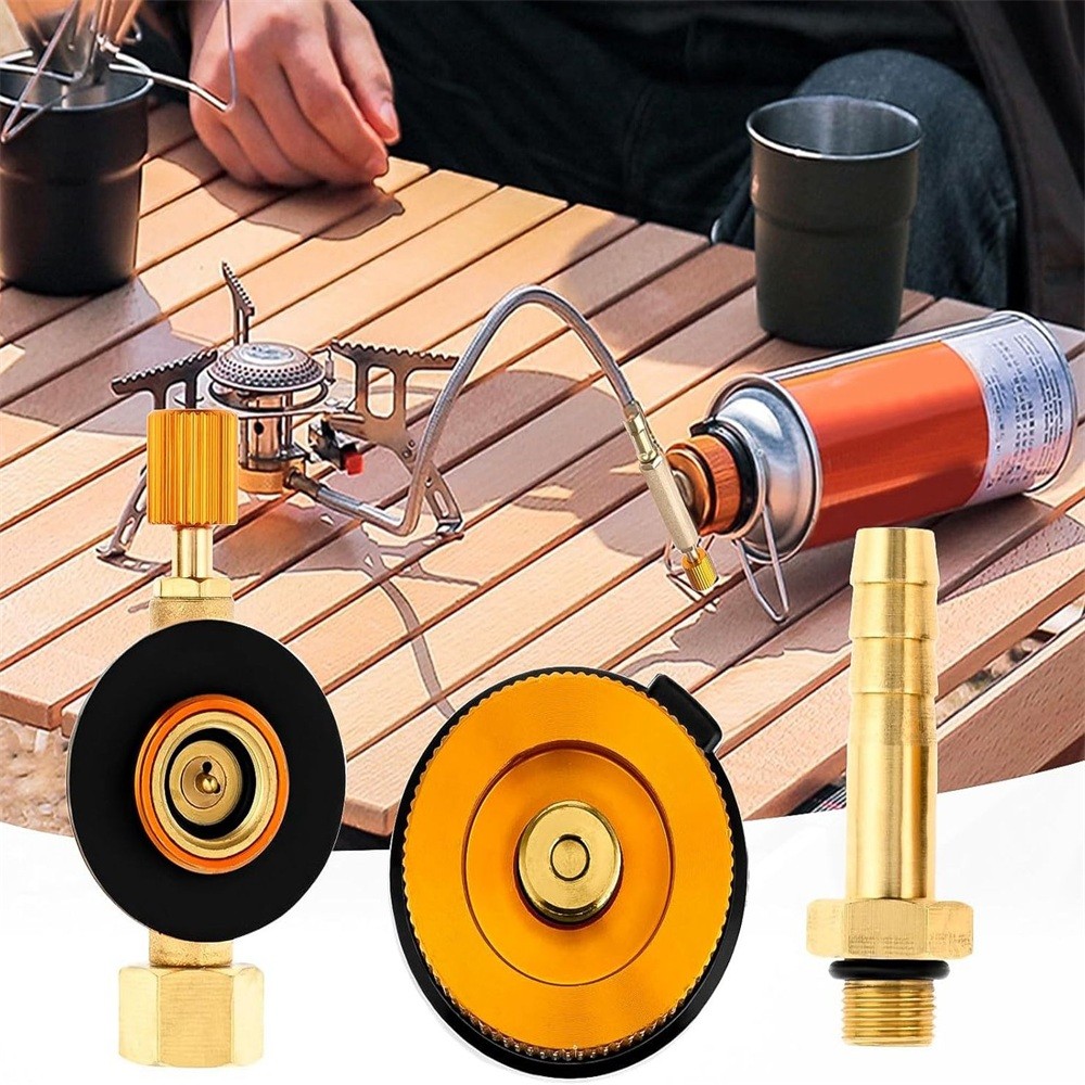 Camping Gas Canister Adapter Kit Hose Connector Converter For Gas Regulator