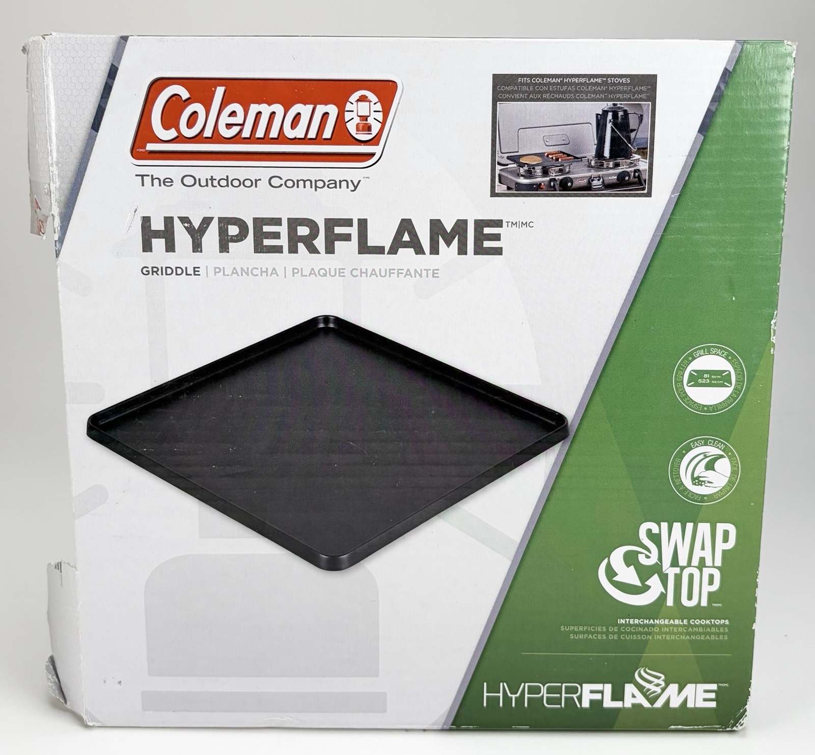 Coleman HyperFlame Griddle SwapTop Replacement OEM – NEW (BOX WEAR)