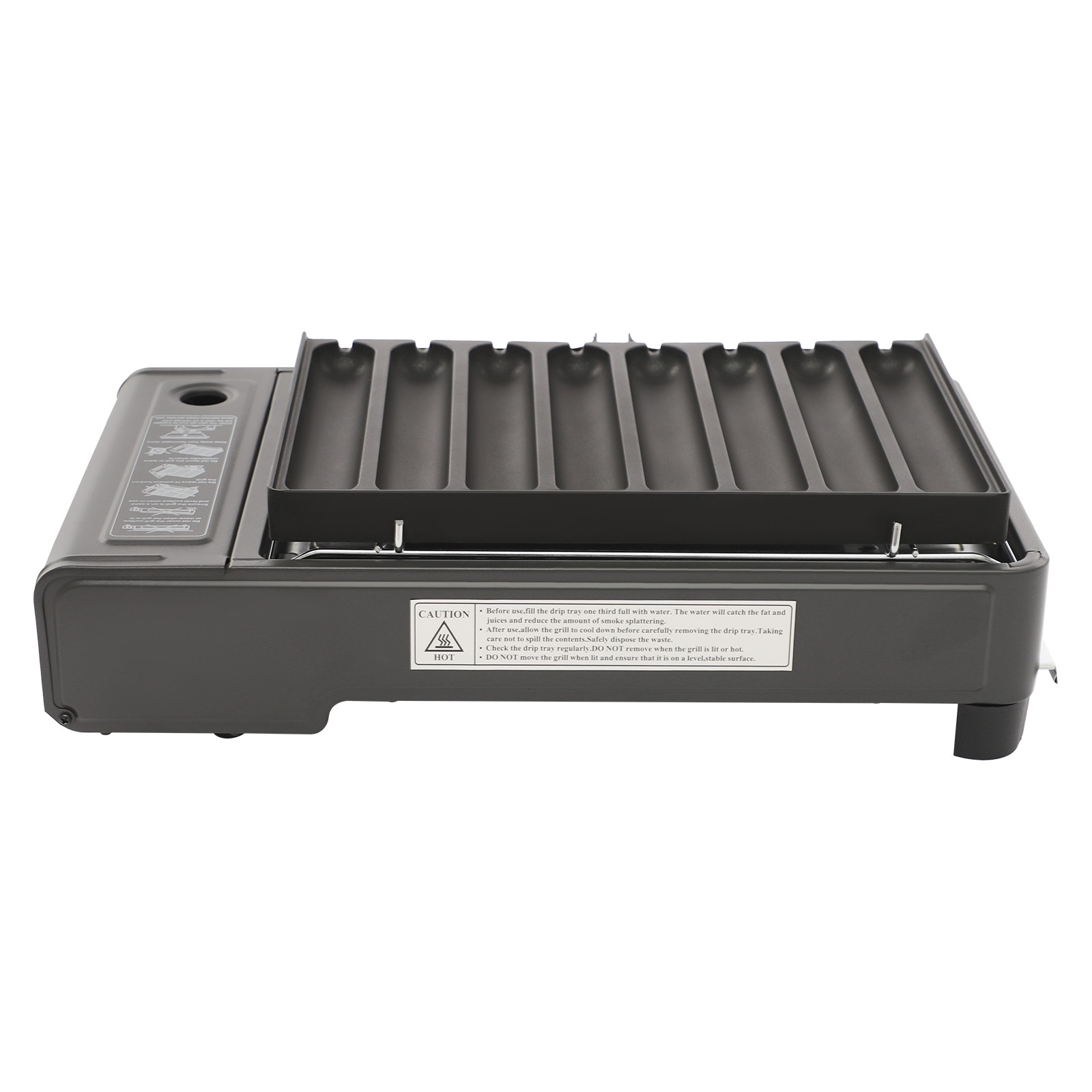 Portable Butane Gas Stove 2.2KW Compact Outdoor Cooker with Sausage Grill