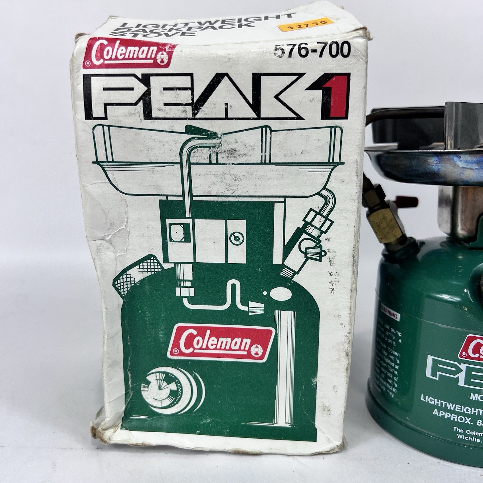 Vintage Coleman PEAK 1 Model 576 700 Lightweight Backpack Stove With Box