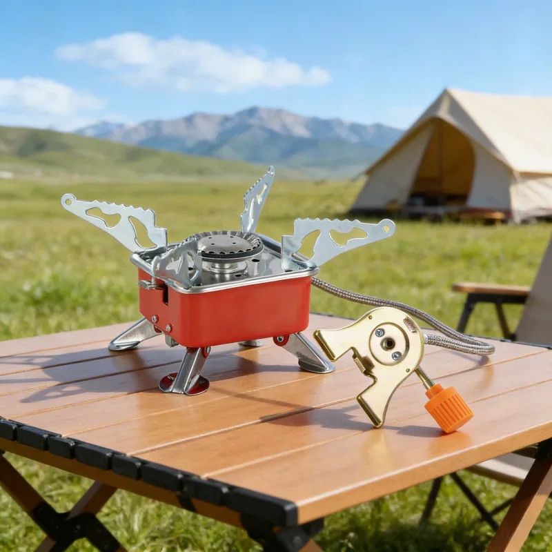 Portable Camping Burner Foldable Windproof Gas Stove High Efficiency Lightweight