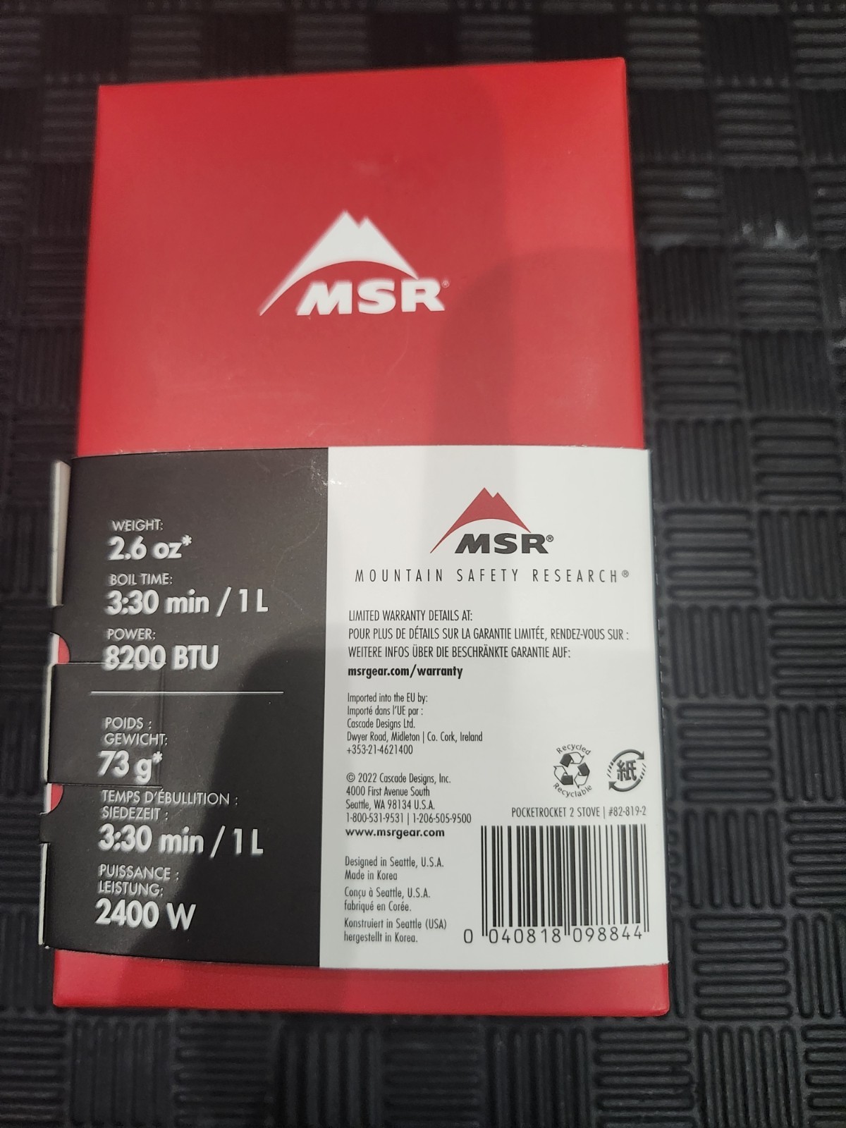 MSR Pocket Rocket 2 – Stove Camping Backpacking Ultralight Windproof