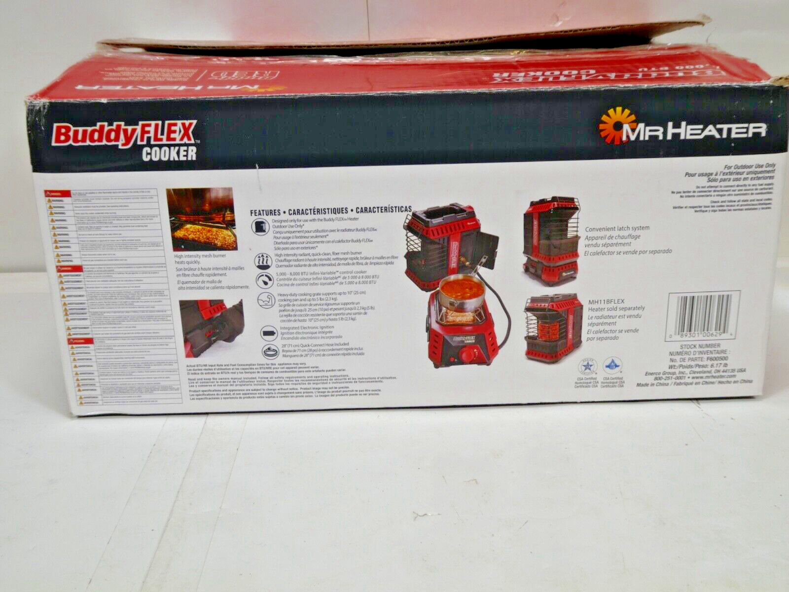 Mr. Heater MH8CFLEX 8,000 BTU Buddy Flex Cooker, Red