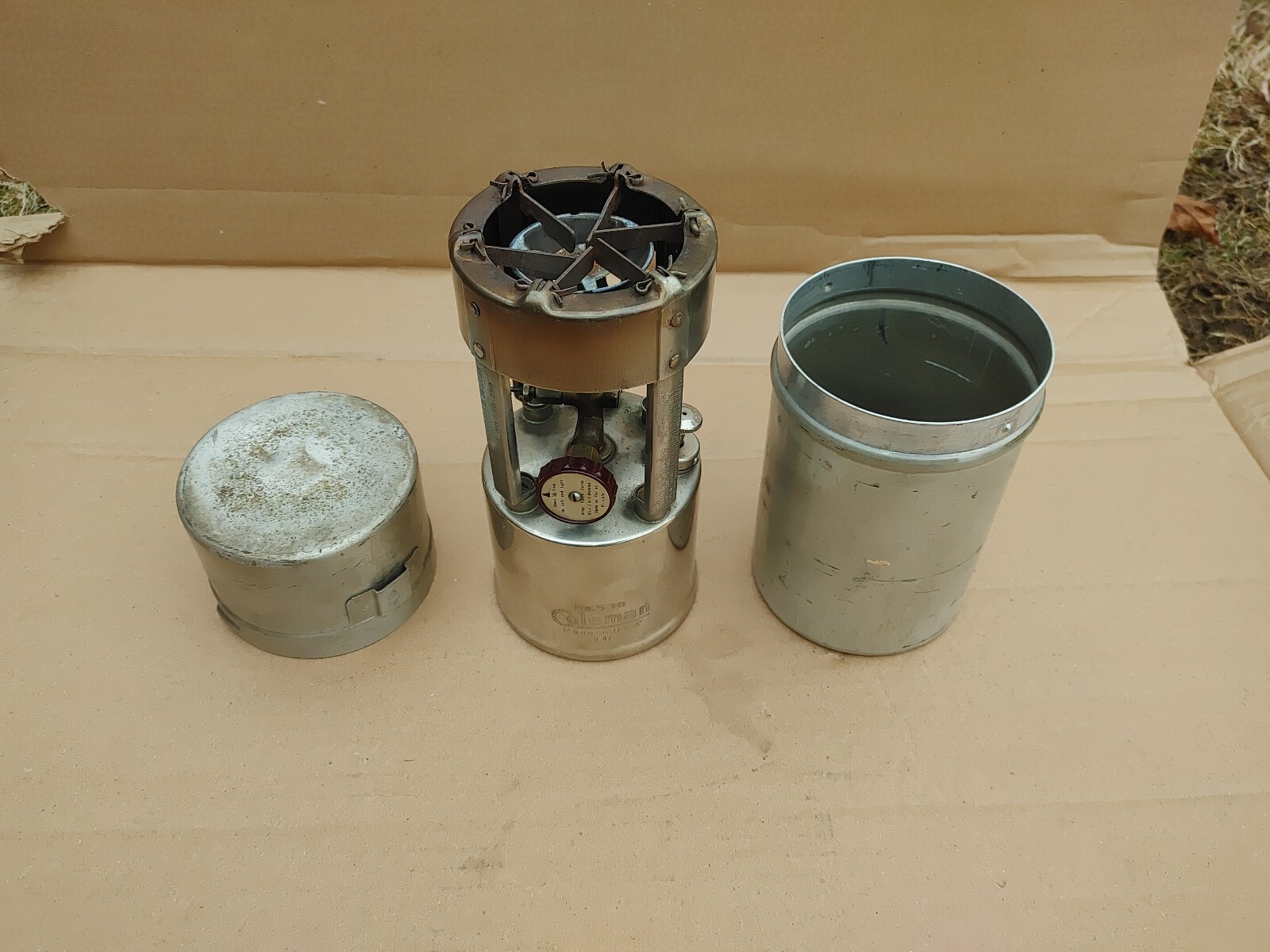 Military Coleman No530 Single Burner Gas Camp Pocket Cooking Stove B 47 Nice Con