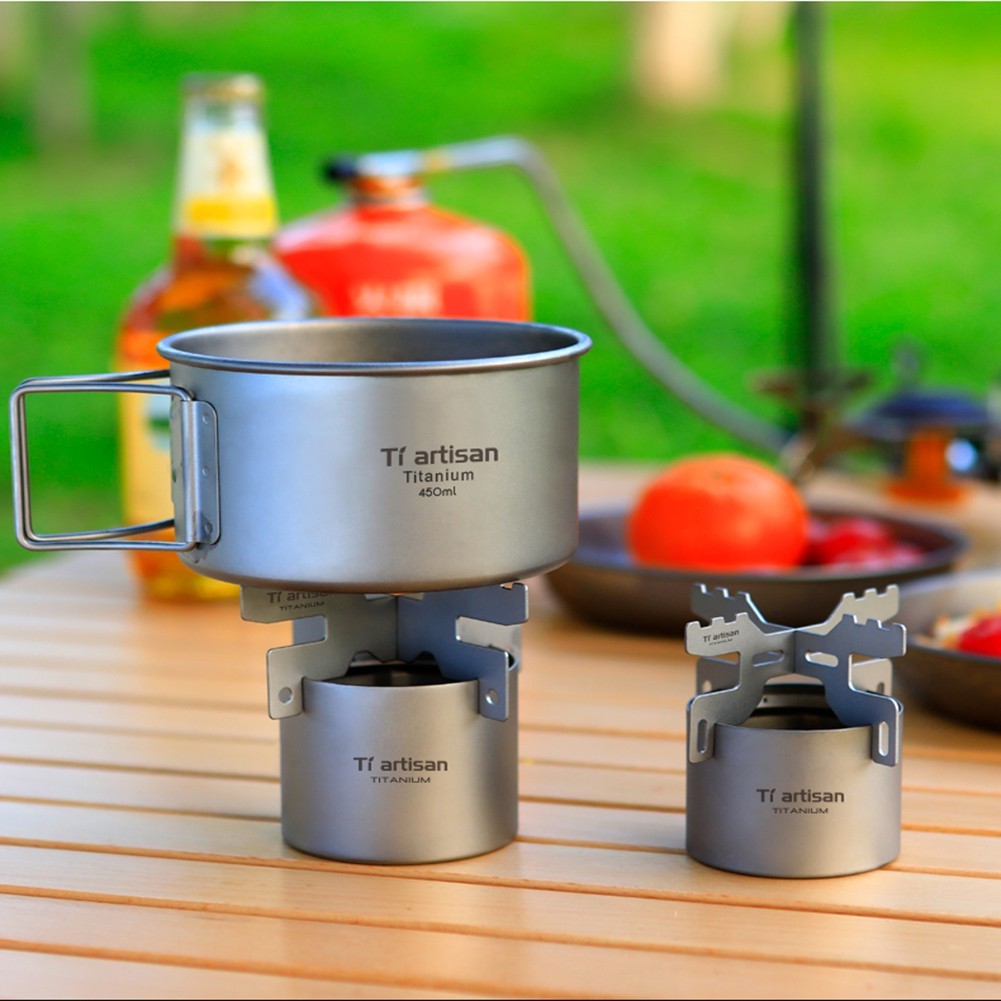Portable Titanium Liquid Fuel Furnace for Outdoor Cooking and Activities