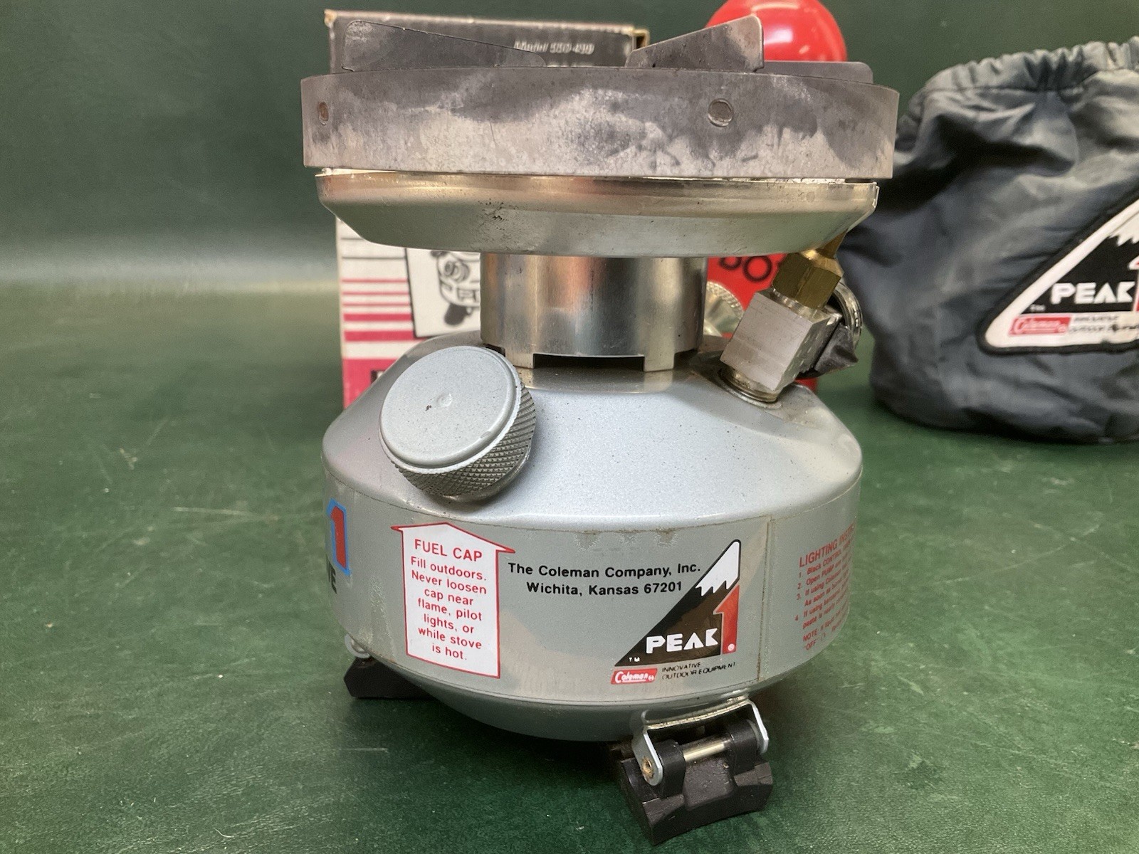 Coleman Peak 1 Multi Fuel Gas 550-499 Backpack Camp Stove w/ Accessories