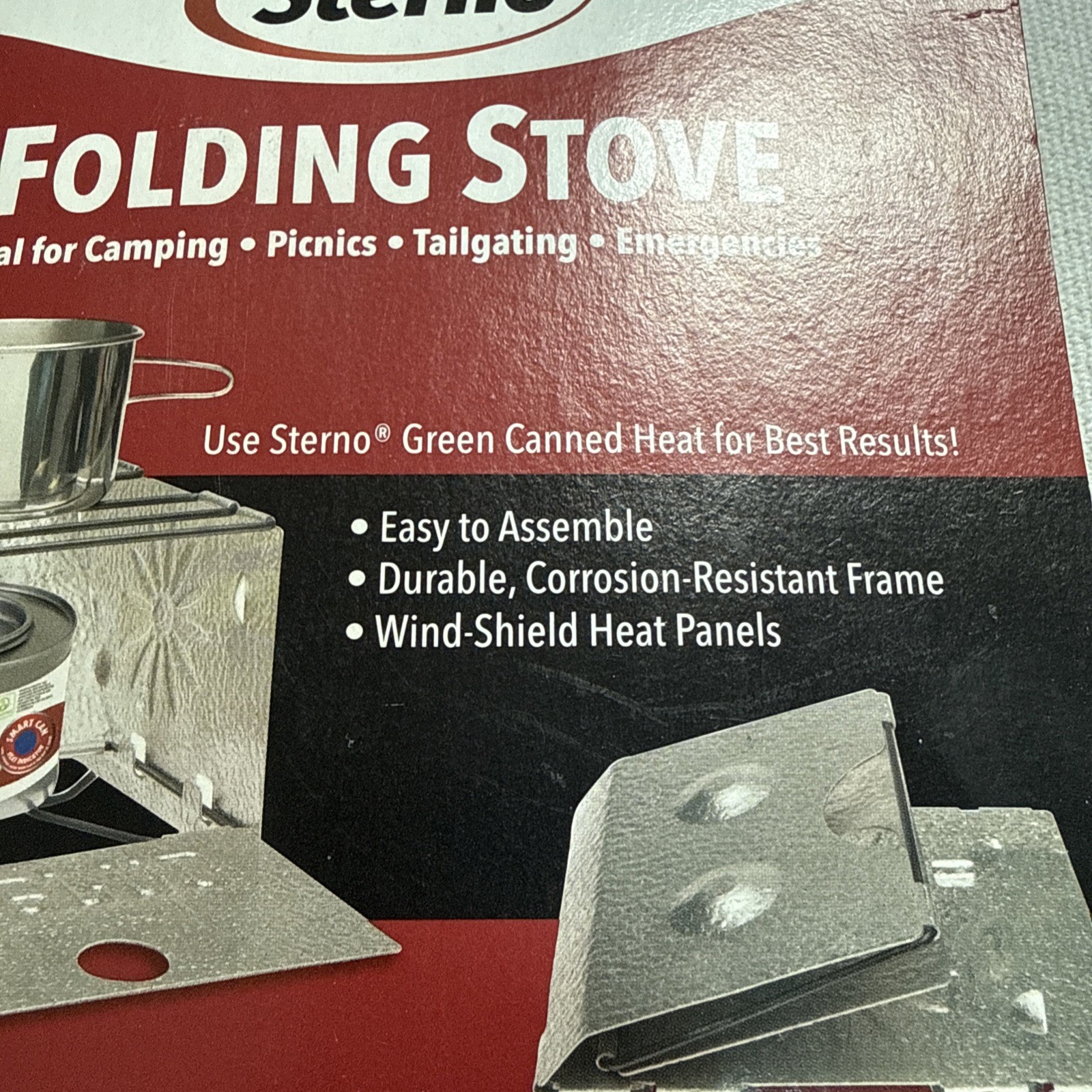 Sterno Folding Camp Stove Sterno 076642703074 Metal Metallic