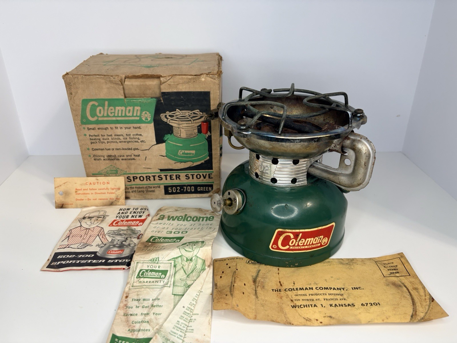 Coleman 502-700 Sportster Camp Cooking Stove Vintage February 1968