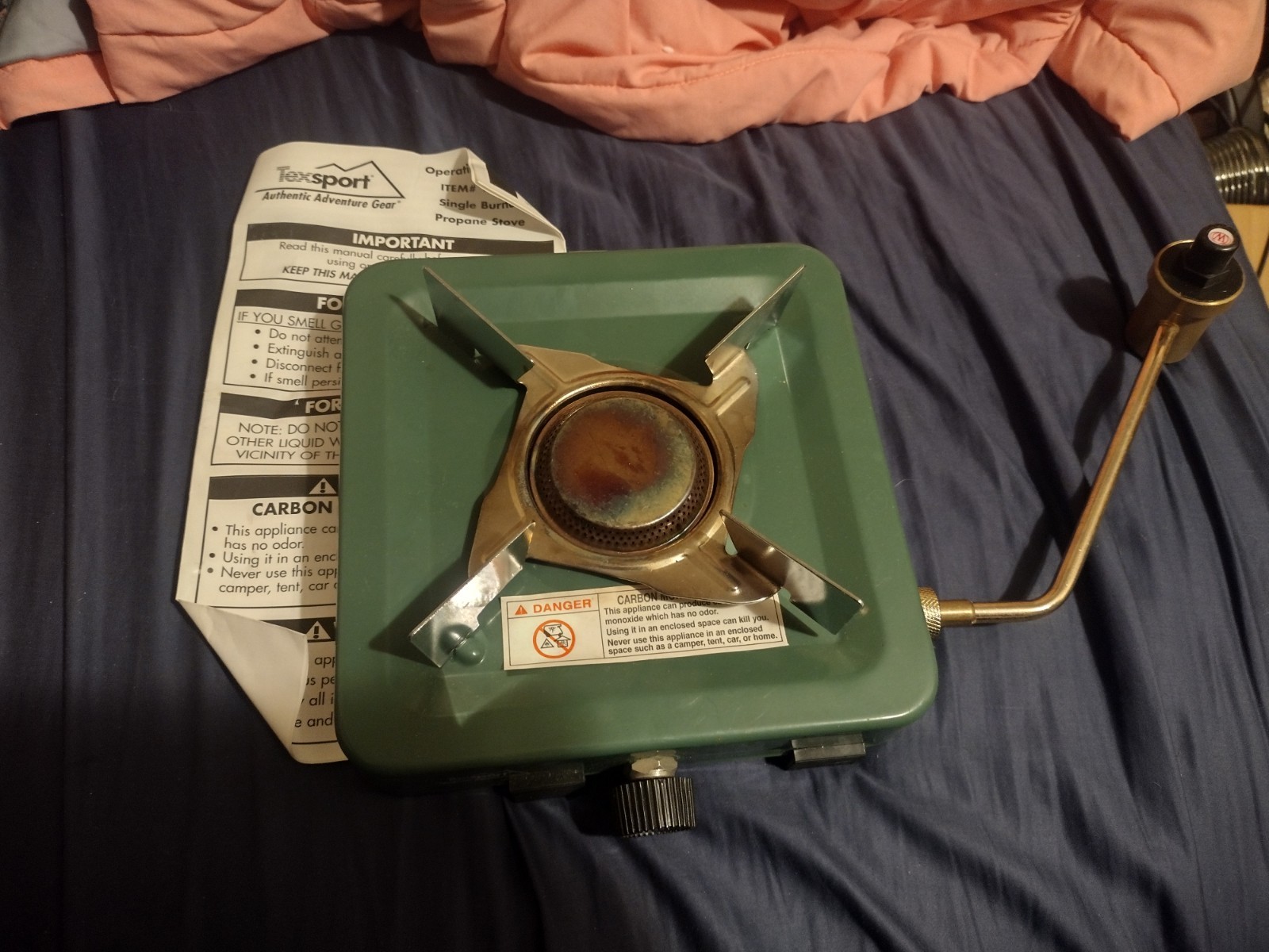 Vintage Texsport Single Burner Propane Stove NEW #14204 Camping 5000 BTU N