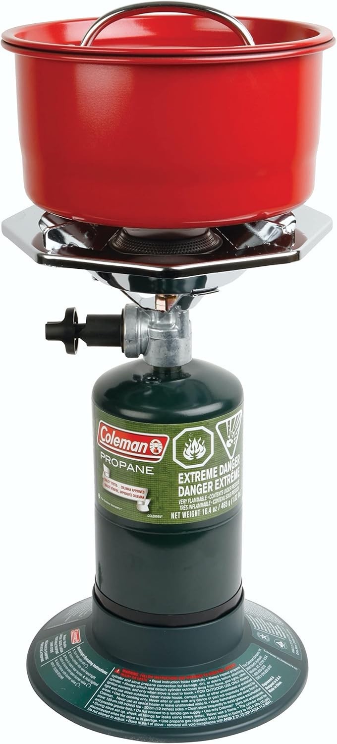 Compact & Efficient 10,000 BTU Propane Stove with Wind Baffles for Campers