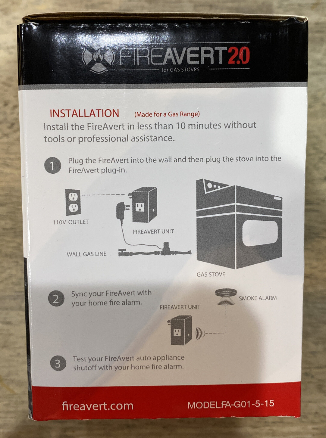 FireAvert 2.0 Auto Stove Shutoff-Fire Smoke Alarm Activated-#FA-G01-5-10