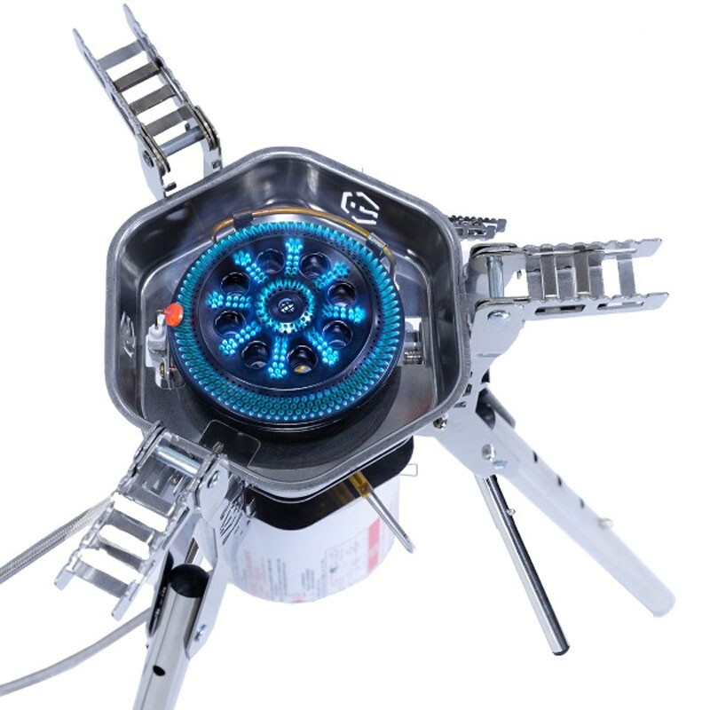 N.I.P OCTAGON Power Stove High-Output Foldable Gas Stove 6,600 Kcal 4-Level
