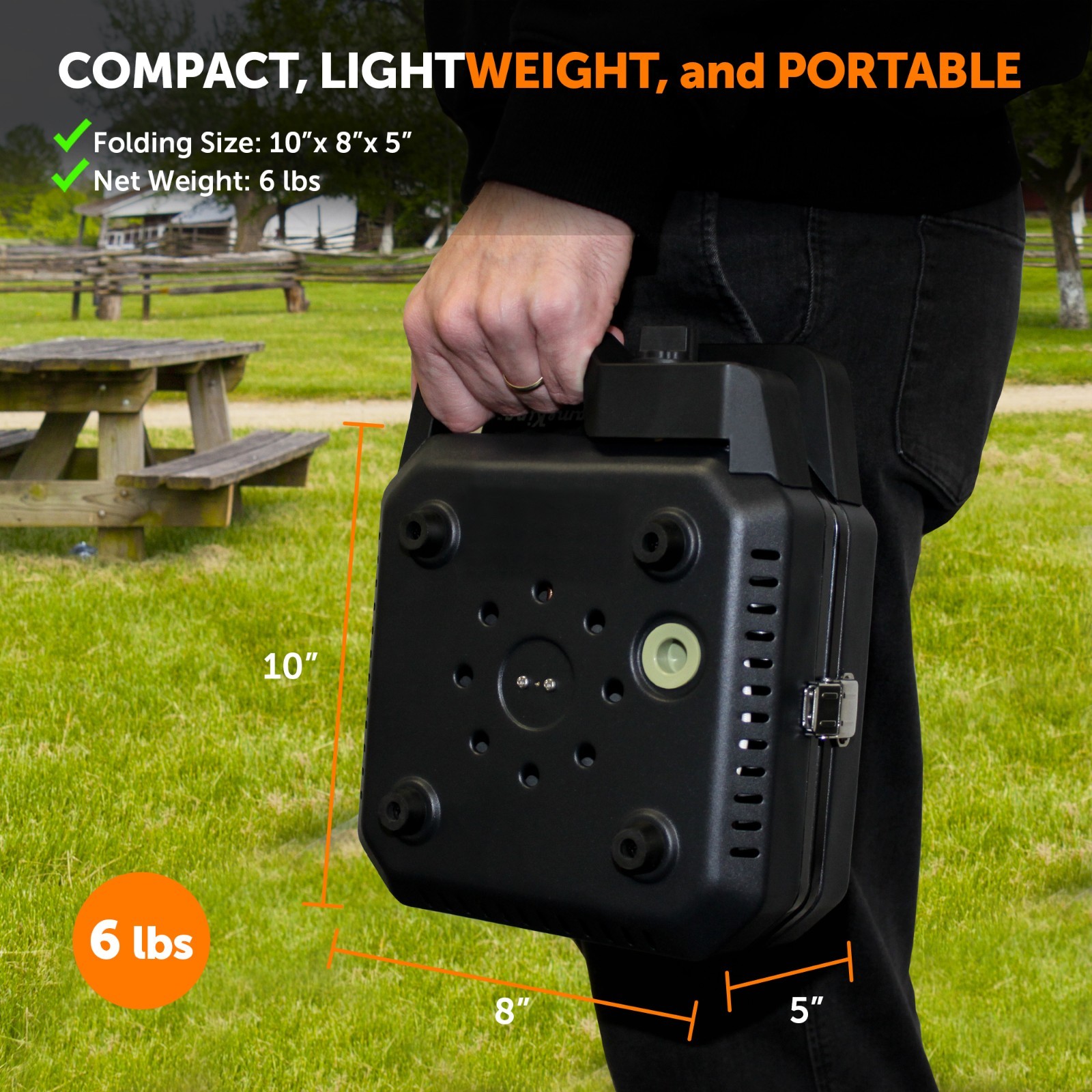 Foldable Dual Fuel Butane/Propane Camping Stove with Carry Case-Black