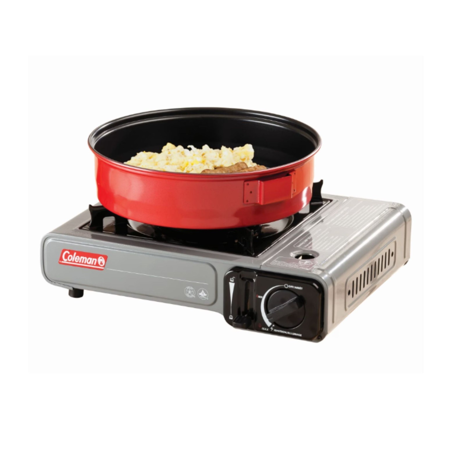Tabletop Butane Gas Camping Stove, 1-Burner, Gray